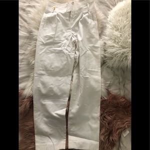 High waist white pants